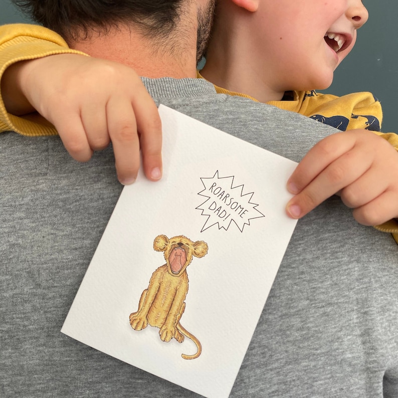 ROARSOME DAD card for awesome dads! Perfect for Father's Day and Birthdays