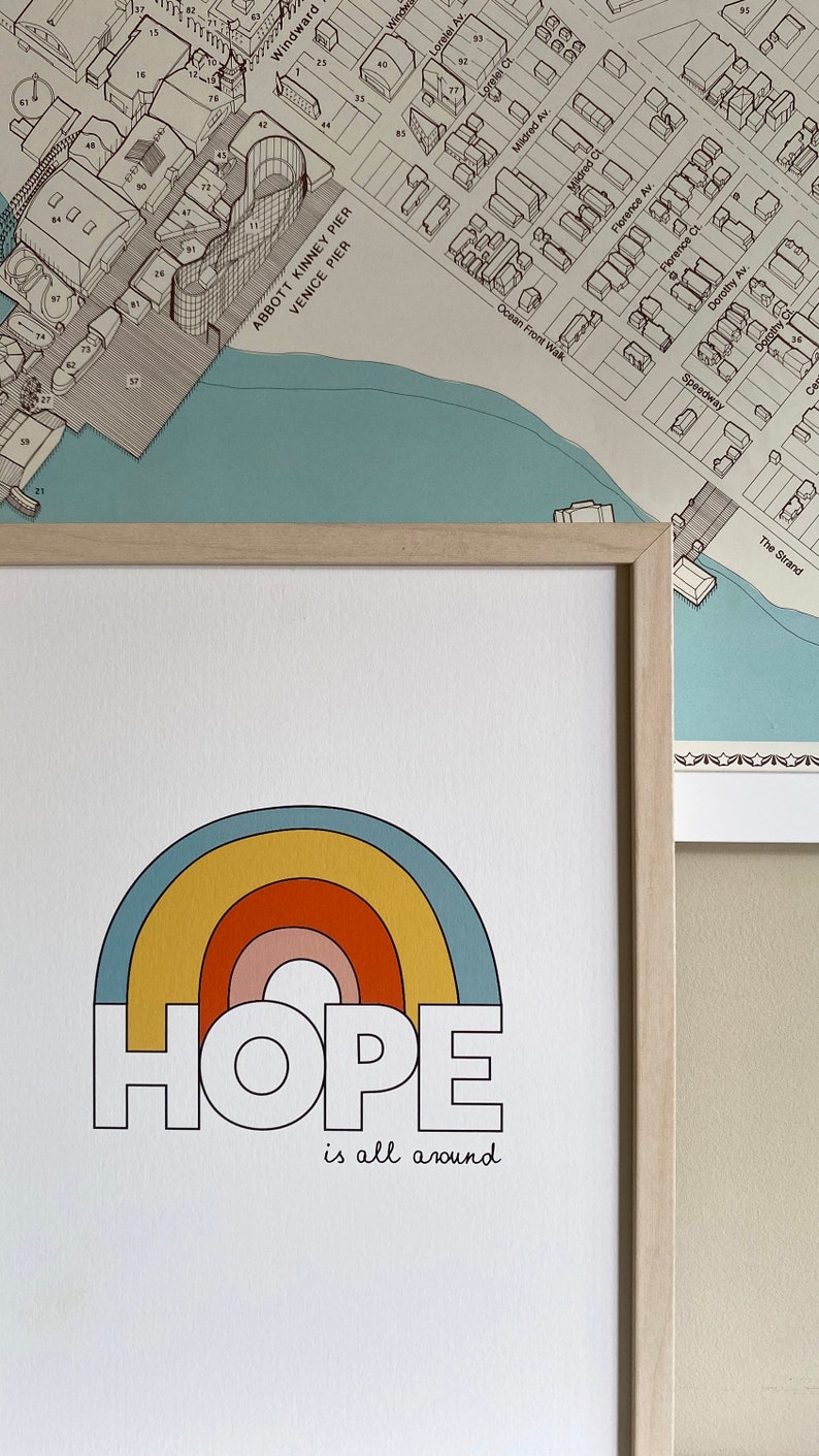 Hope Motivational Print - Rainbow Wall Art for Your Home - Etsy