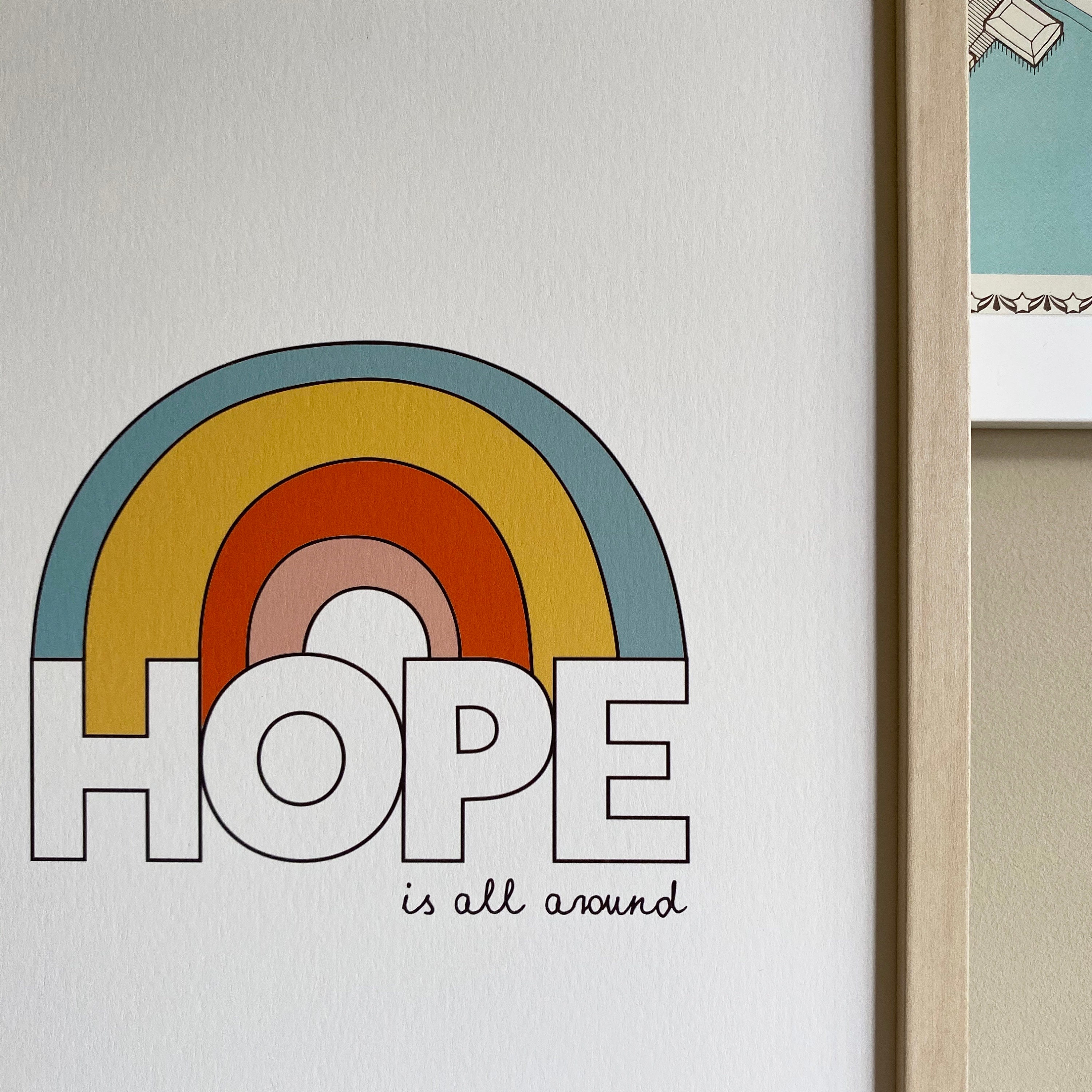 Hope Motivational Print - Rainbow Wall Art for Your Home - Etsy