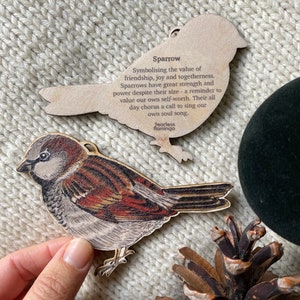 British Garden Bird Wooden Decoration Gift Box Set | 5 Piece Set of ...