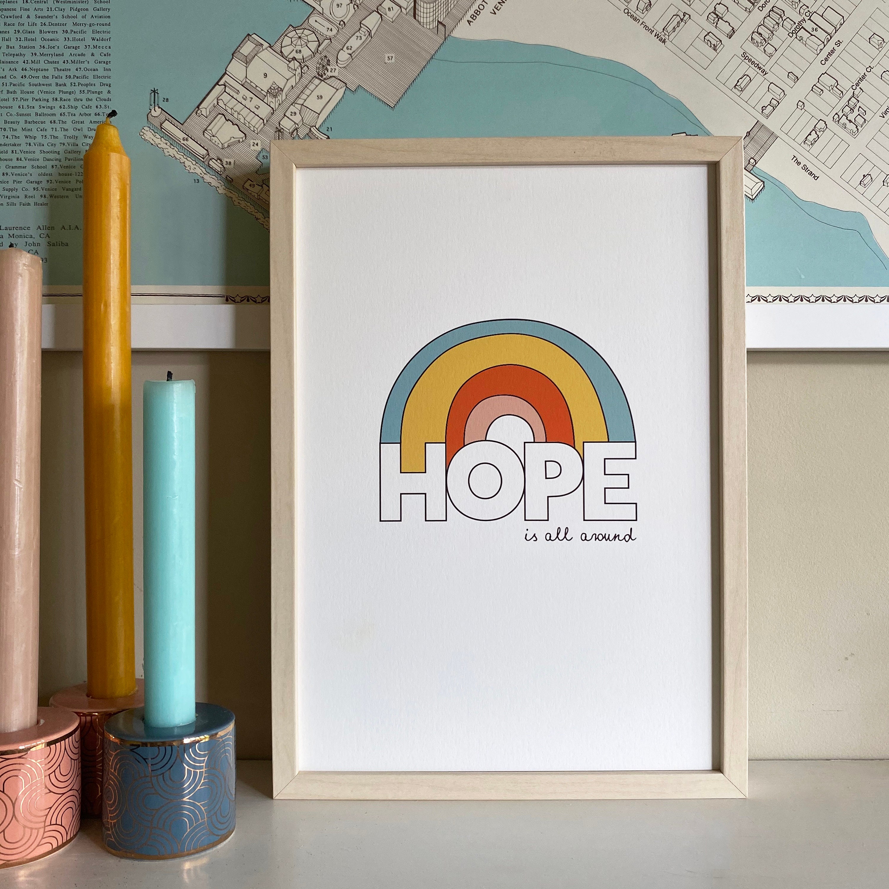 Hope Motivational Print - Rainbow Wall Art for Your Home - Etsy