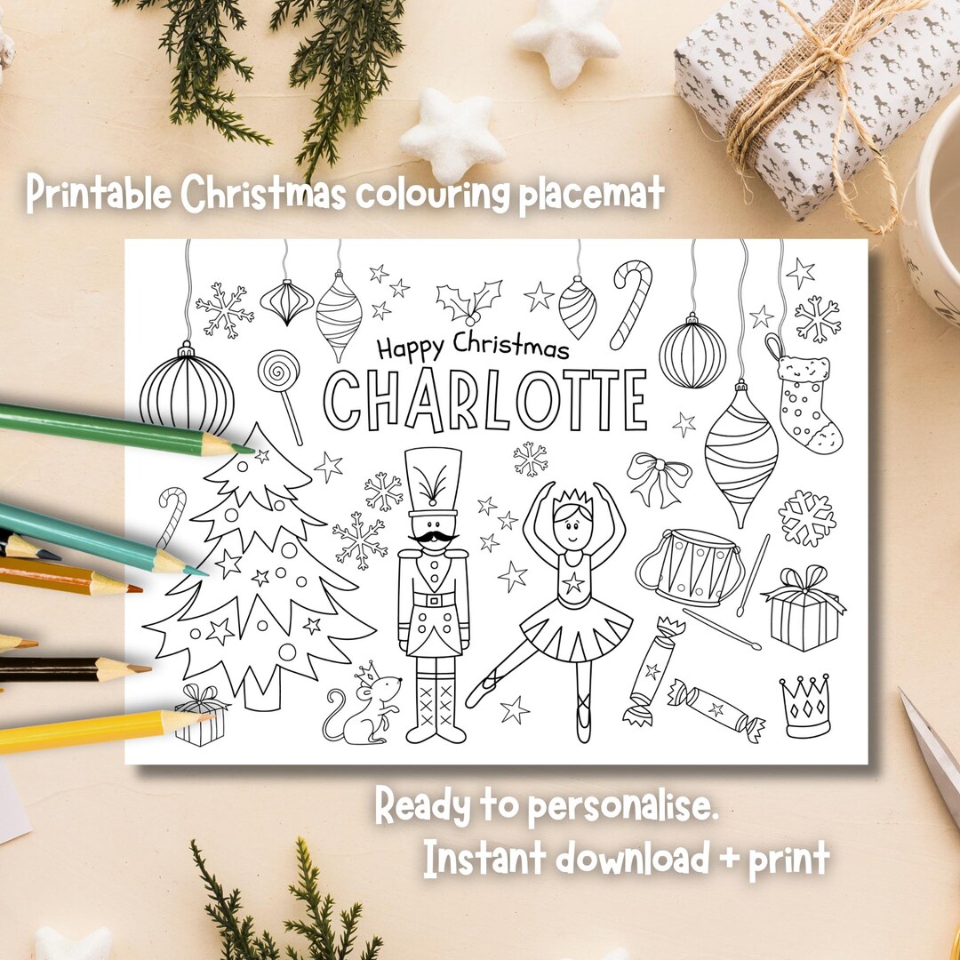 Nutcracker Christmas Colouring Activity for Kids | Festive Table ...