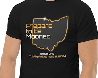 2024 Total Eclipse Klassisk T-shirt Unisex 8 april 2024 Toledo Ohio Total Eclipse Fest