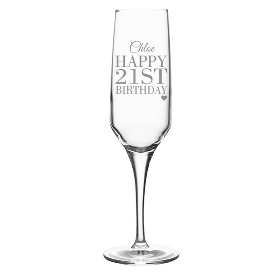 Personnalise De Cles 21st Carte D Anniversaire Prosecco Or Rose Fille Fille