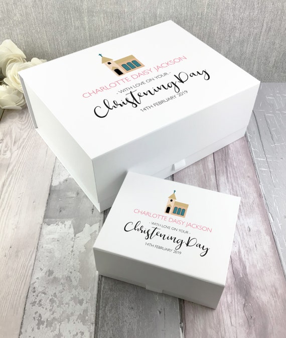 personalised christening keepsake box