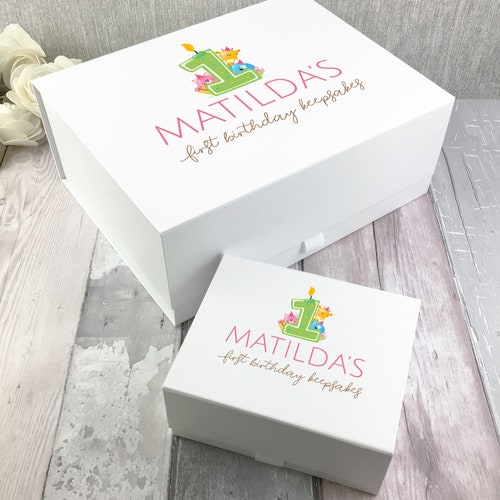 Personalised 1st Birthday Gift Box Baby Girl Baby Boy Keepsake Etsy