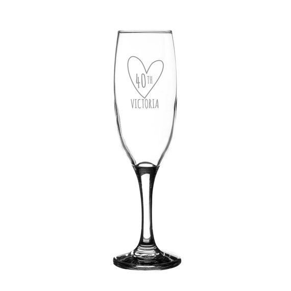 PERSONALISED CHAMPAGNE FLUTE ESTABLISHED 1989 30TH BIRTHDAY GIFT 21st ANY YEAR