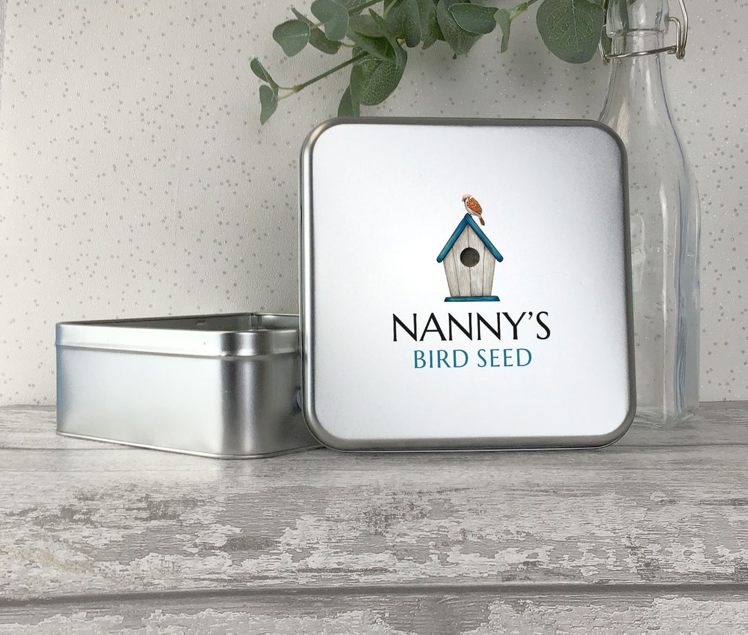 Personalised Bird Seed Storage Tin Metal Storage Tin Gift Idea Etsy