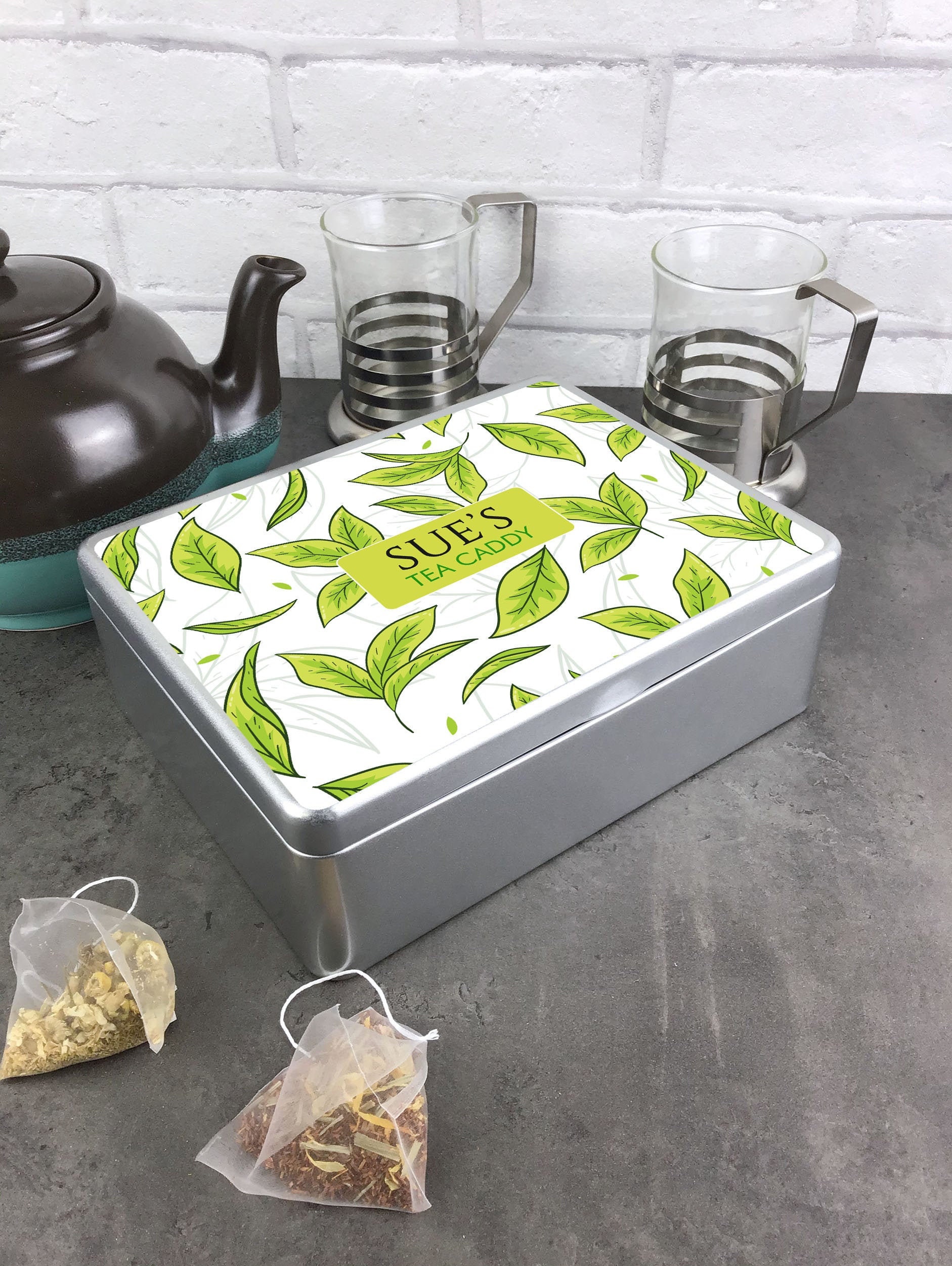 Personalised tea storage tin gift for a tea loving relative 6 Etsy