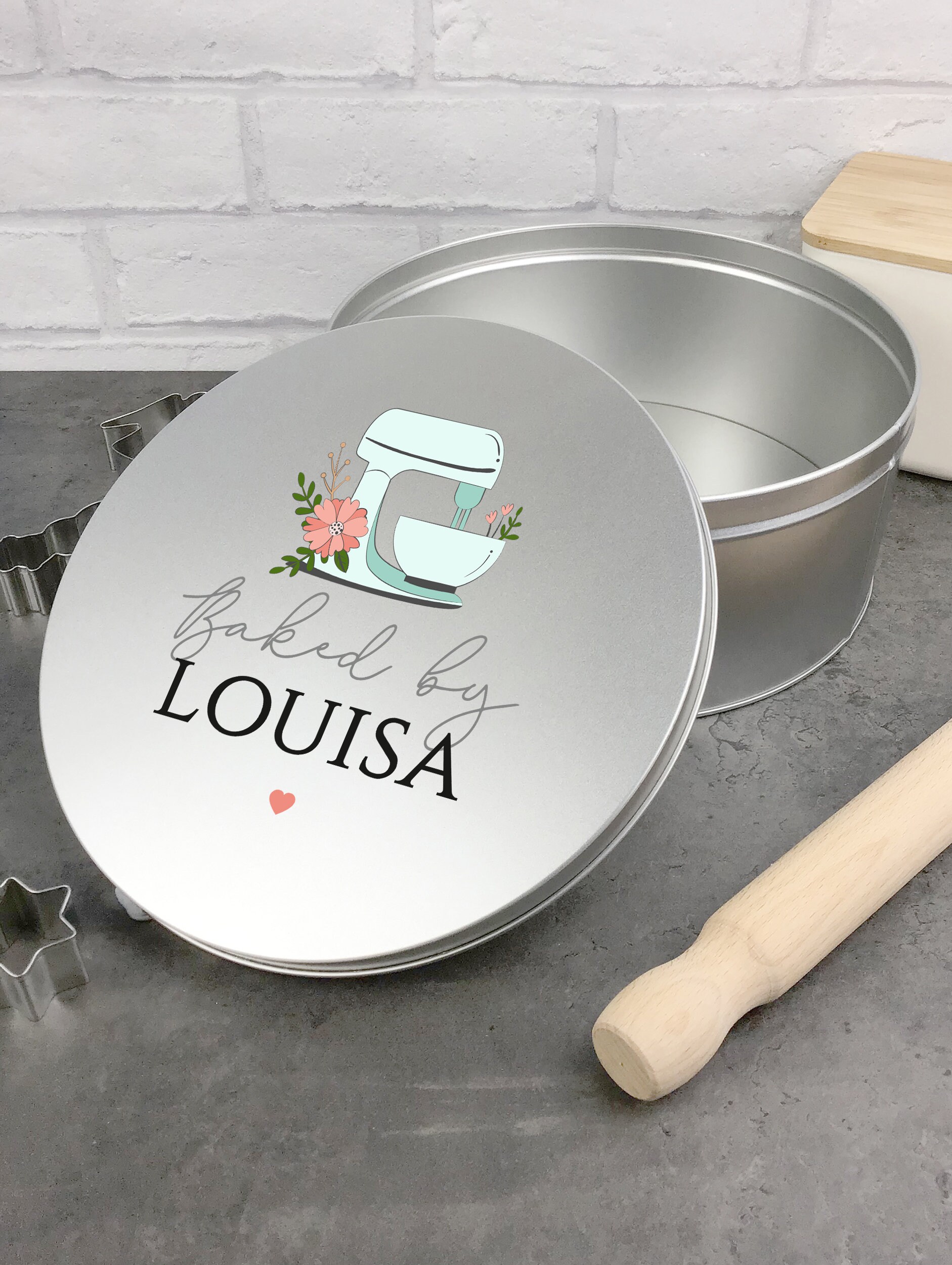 Personalised CAKE TIN Baking Gift. Baked By. Biscuit Tin Etsy UK