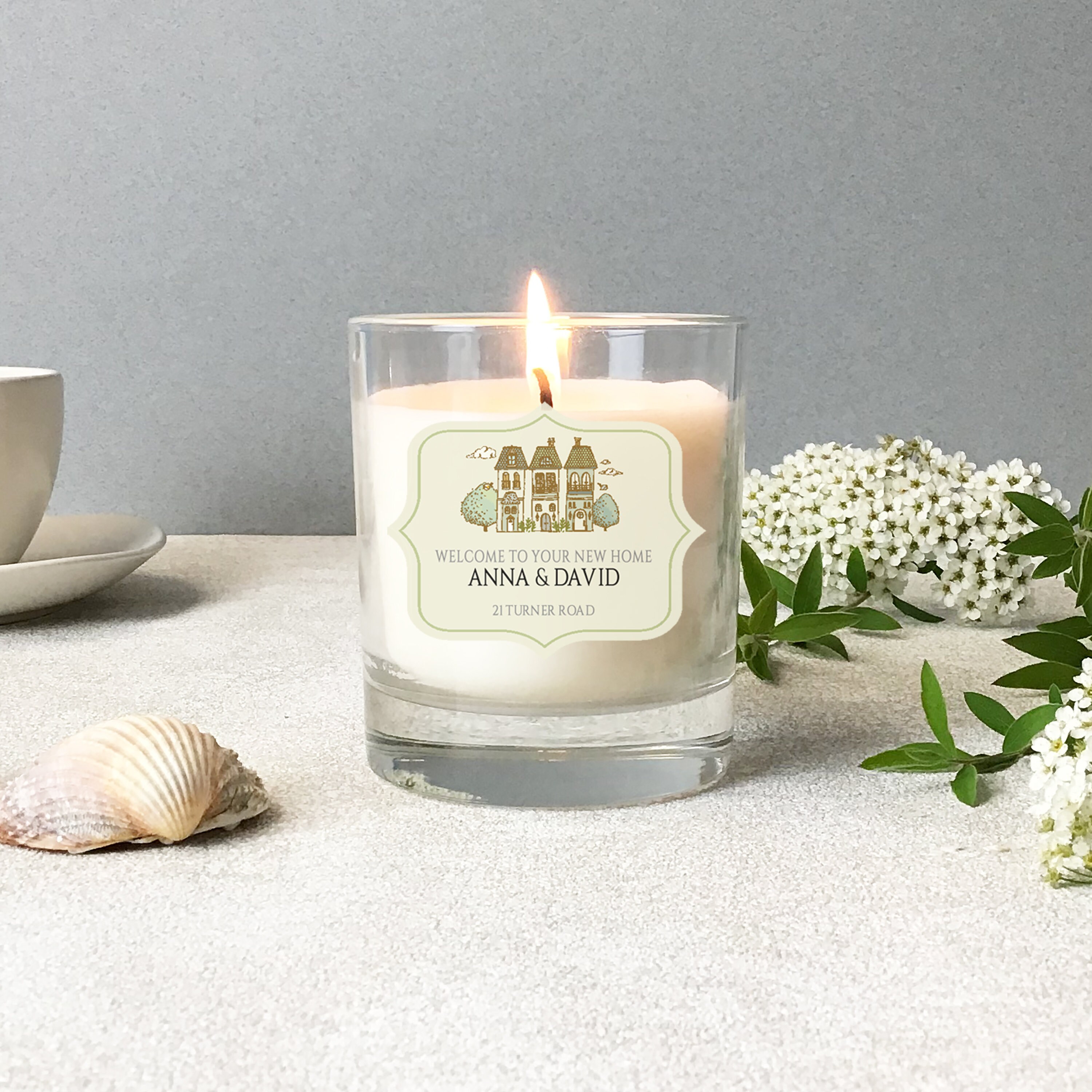 Personalised NEW HOME candle housewarming gift set scented Etsy