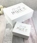 Personalised BRIDE wedding gift box, luxury magnetic closure, different sizes, pamper box gift for the bride, floral letters - NWD4 