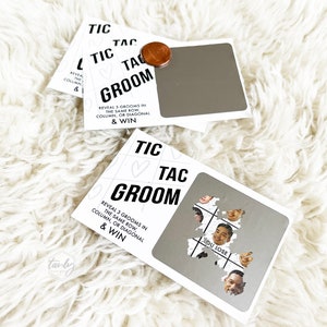 Tic Tac Groom Bridal Shower Wedding Scratchers Scratch Off Lottery Tickets Game Set