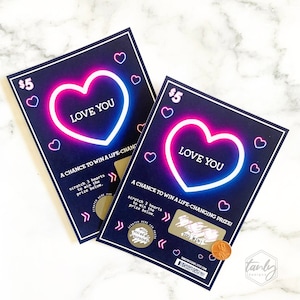 Funny Relationship &quot;Will You Be My Girlfriend&quot; Love Scratchers Scratch Off Lottery Tickets Card