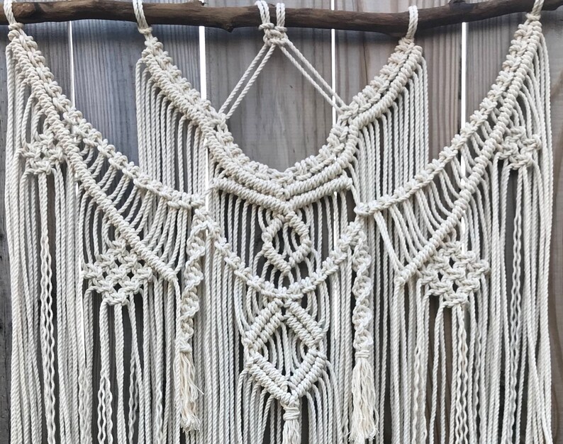 Large Macrame Wall Hanging // Boho Decor // Modern Macrame // Etsy