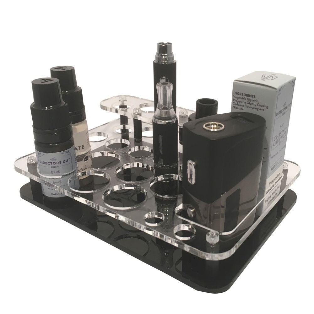 elfbar elfa master akku Black Stylish vape display stand for e-cigarette shop furniture design