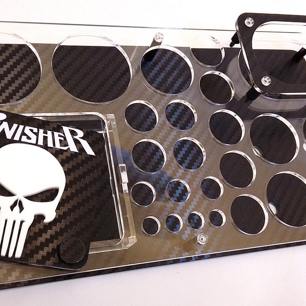 The Punisher & Deadpool Vape Stand - E Cig Holder - Vape Organizer - Valentines Gift