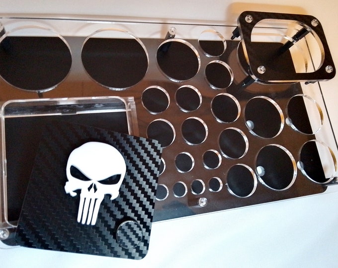 The Punisher & Deadpool Vape Stand - E Cig Holder - Vape Organizer - Valentines Gift