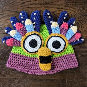 Crochet Hat PATTERN, Bluey Inspired Chattermax, English PDF Pattern, Amigurumi, Halloween Costume, Handmade Gift