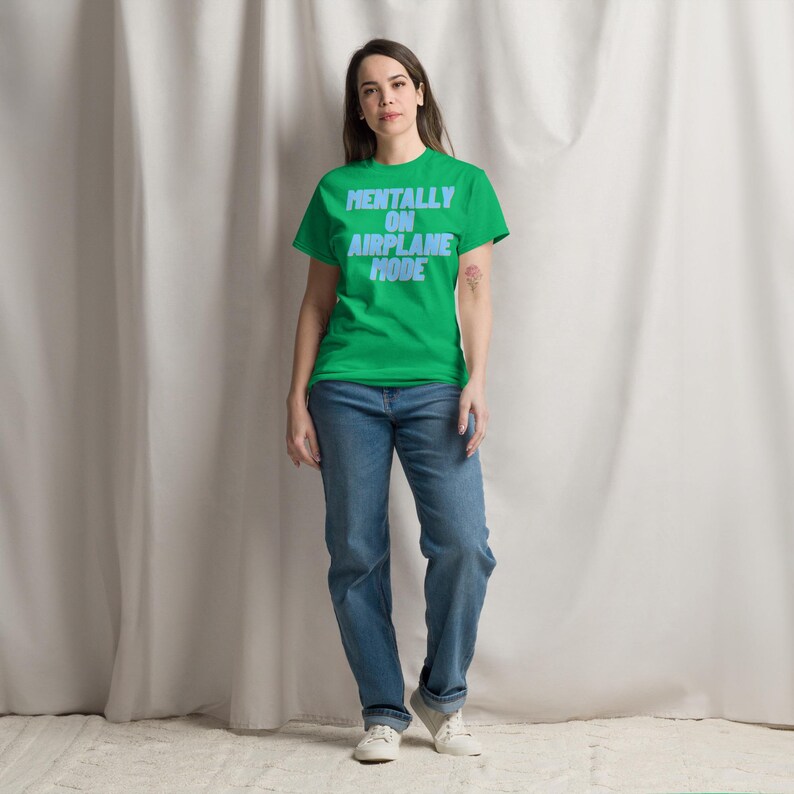 Mentally on Airplane Mode T-Shirt | Funny Sarcastic Graphic Tee | Unisex