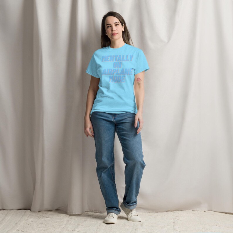 Mentally on Airplane Mode T-Shirt | Funny Sarcastic Graphic Tee | Unisex