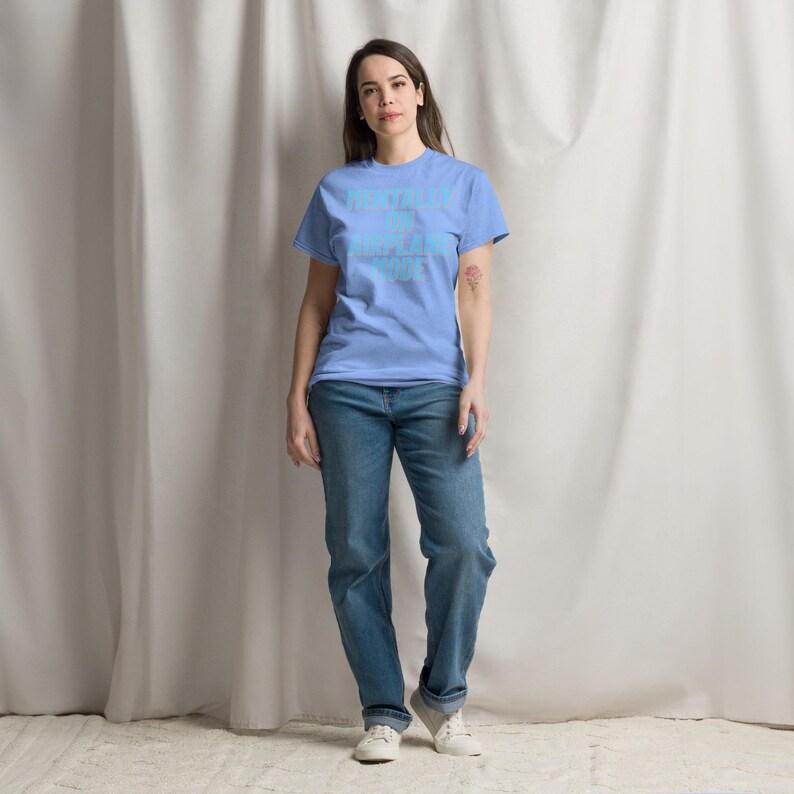 Mentally on Airplane Mode T-Shirt | Funny Sarcastic Graphic Tee | Unisex