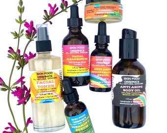 Facial Serum/ Vitamin C Serum/ Anti Aging Serum/ Facial Toner / Cleansing Oil/ Body Oil/ Turmeric Moisturizer/ Anti Aging Skincare Bundle