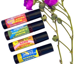 Organic Facial Serums - For All Skin Types /Acne, Anti Aging, Eczema, Vitamin C /Bundle/Facial Moisturizer, Facial Serum, Face Moisturizer,