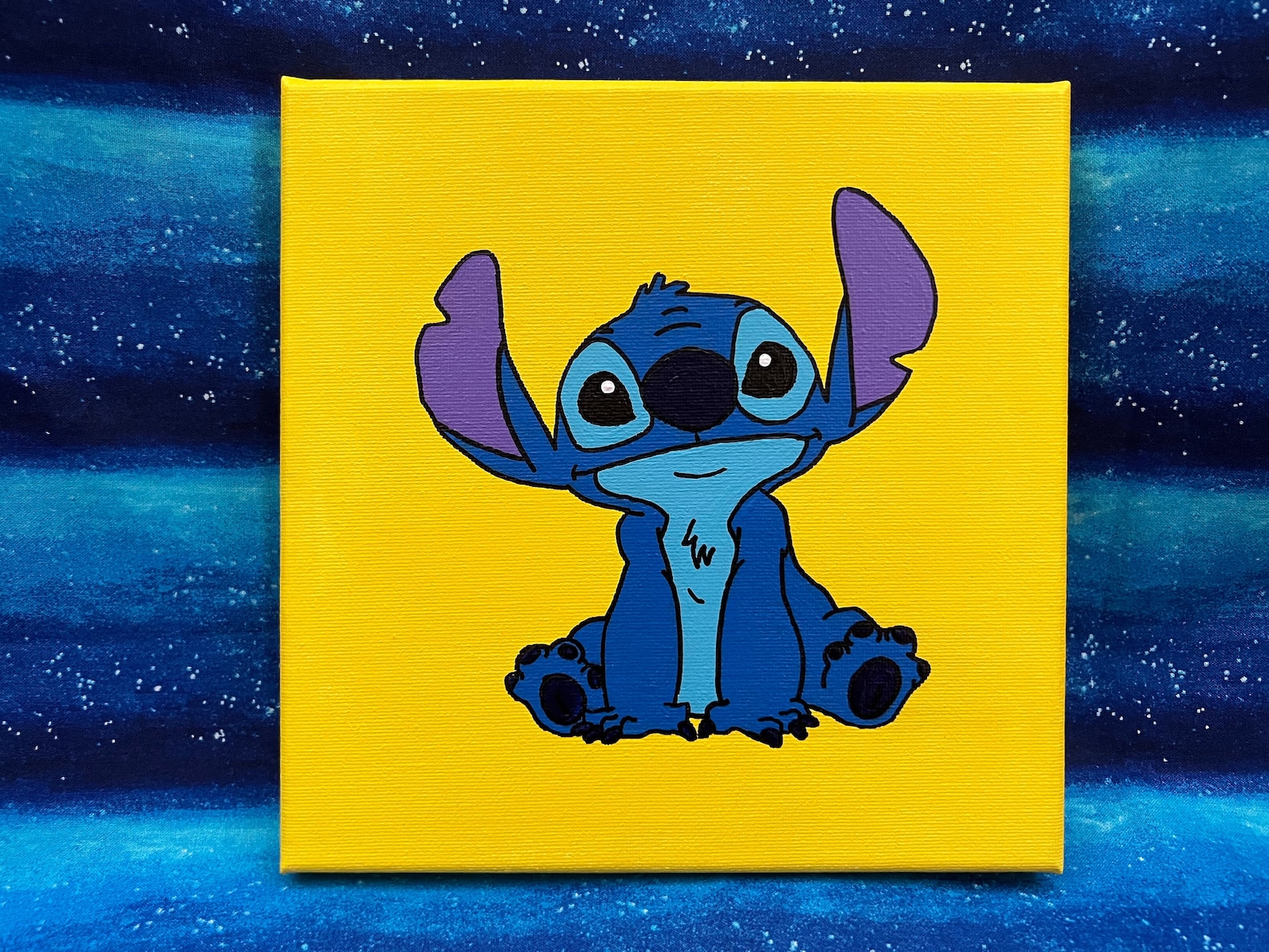 Disney Stitch Canvas Painting Etsy