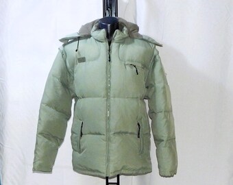 FILA Vintage 90s / 2000s  Italy team ski Men's Excellent Goose Down Jacket. Label Size XXL. Grey