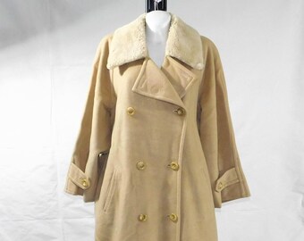 Vintage 2000s Authentic Maxmara Madame Black Cashmere Wool Double