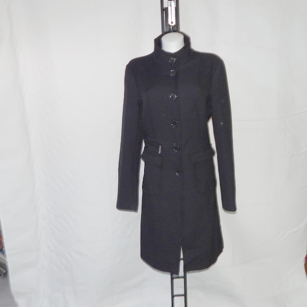 MONCLER Vintage 2000s Wool Excellent Women's New down padded Coat Jacket Label size 2, US S/M, Black