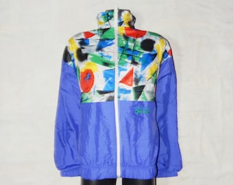 Spalding Amazing Rare vintage 80s Adult’s Track Suit Top Jacket, Taille M , US-S/M, Multicolore