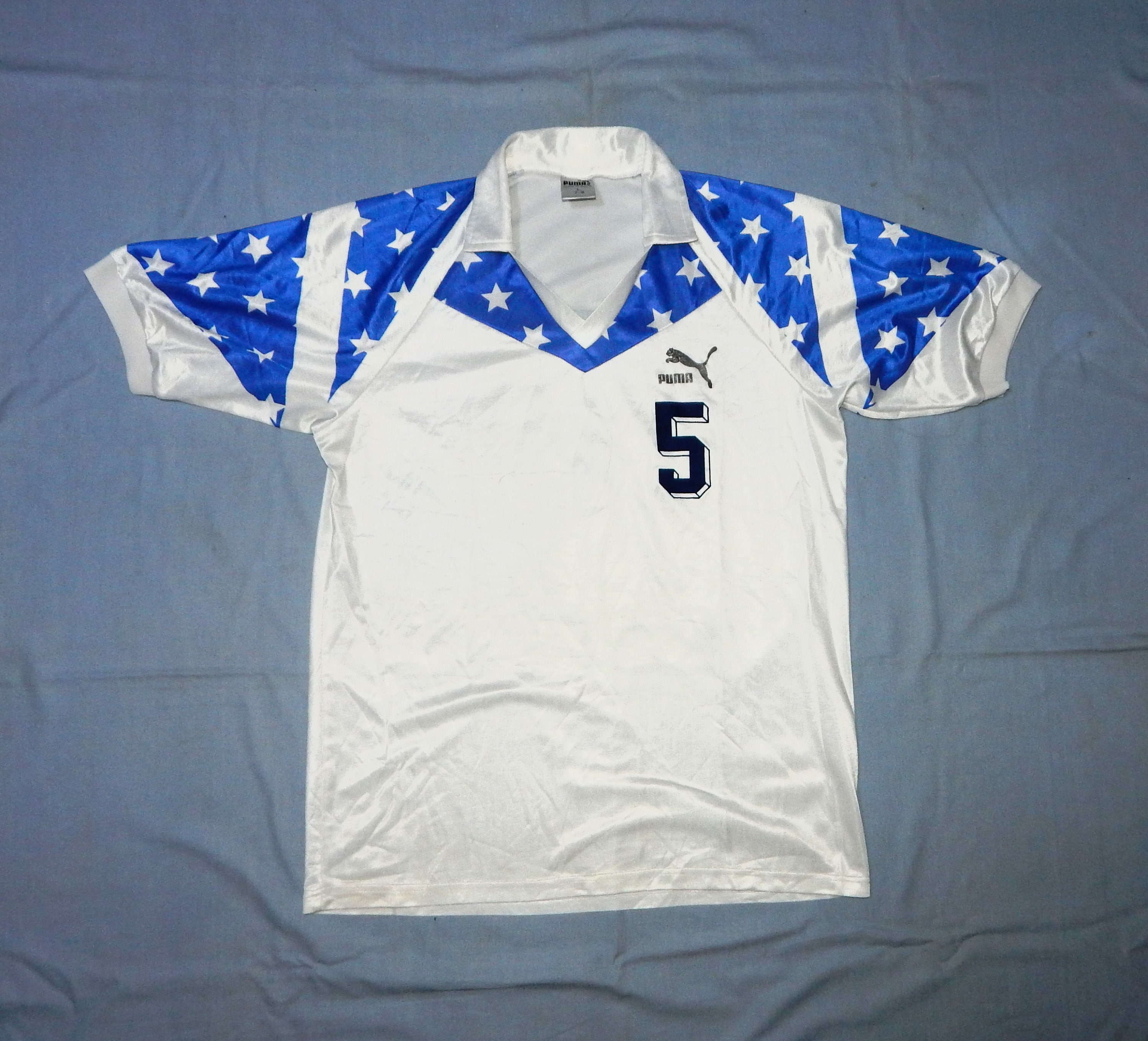 PUMA Vintage 80s Rare Adults' Short Sleeves Football Soccer Jersey