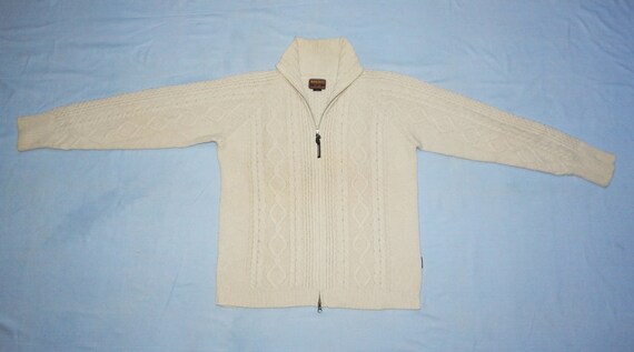 Woolrich Vintage 90s Adult's Wool Cable Knit Sweater Zipper