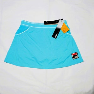 FILA Vintage 80s style Rare Amazing New witj tags Tennis Skirt . Size IT44, UK 12, USA M. Clear/white