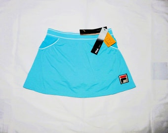 FILA Vintage 80s style Rare Amazing New witj tags Tennis Skirt . Size IT44, UK 12, USA M. Clear/white