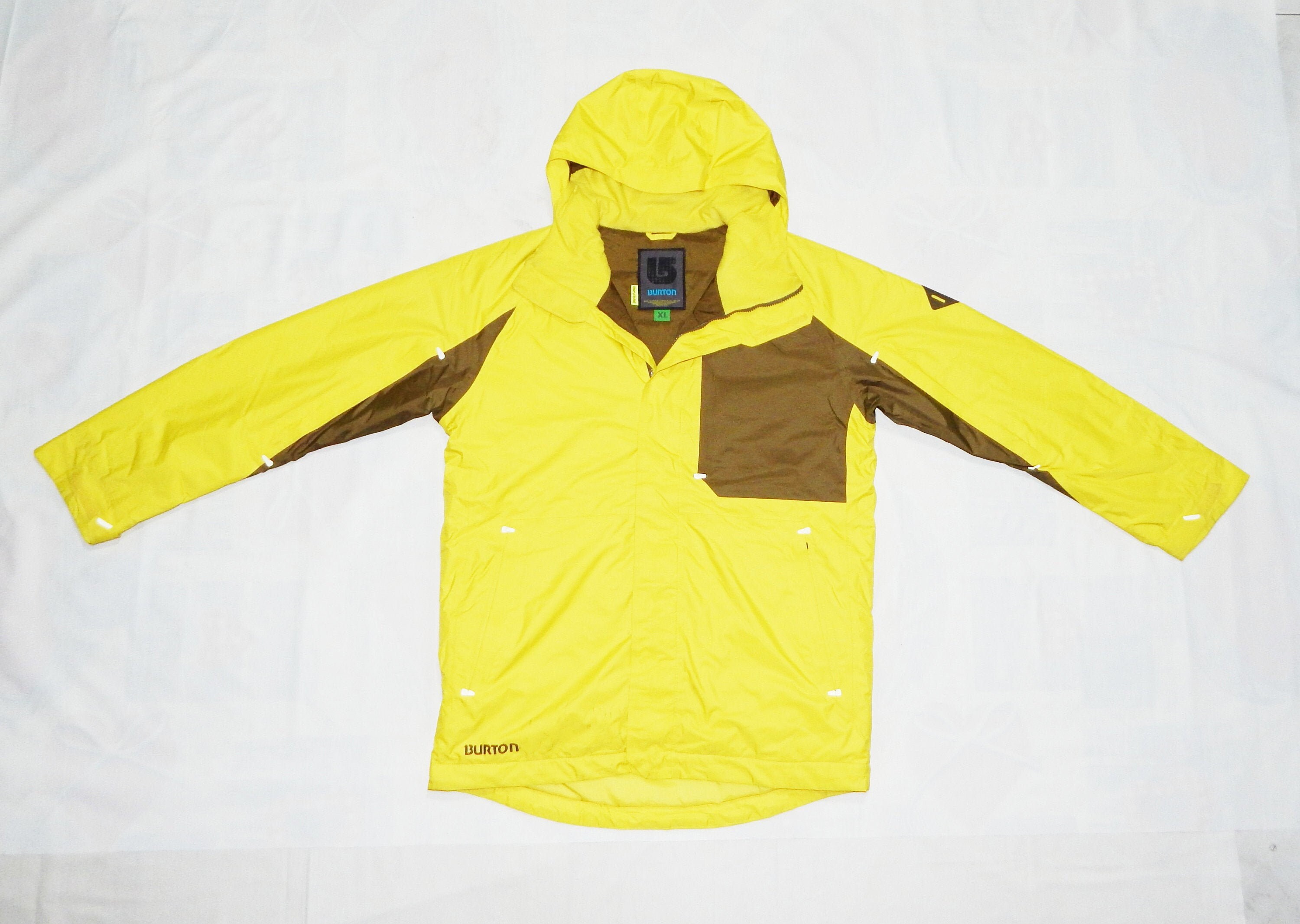 Image of Burton Dryride Men's Exellent.high Tech Snowb./Ski Jacket, Sz Xl, Yellow/Brown