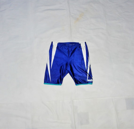 Blau/weiß Erwachsene. Gestreifte für Lauftraining Labelgröße: Jahre Seltene 90er S, Shorts Vintage PUMA Sport