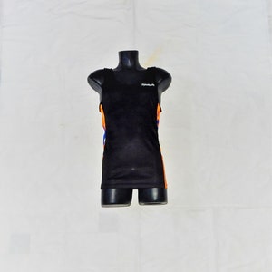 REEBOK Vintage 80s Made in Uk Adults&#39; Running sport Sleeveless Vest Jersey, Label Size M, Multicolour