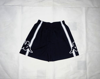KAPPA Vintage 90s Made in Italy Adults&#39; football soccer training Shorts. Label Size: L. Blue/white