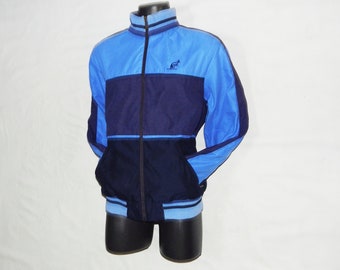 Australian By L'Alpina Rare Vintage 80s Retro Adults' Tennis Tracksuit Top Jacket. Label Size IT48. US-M. UK-M. Blue /Light Blue