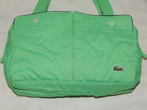 Lacoste Rare Vintage 90s Bolso de Mano Suave Para Mujer Verde Etsy Espana