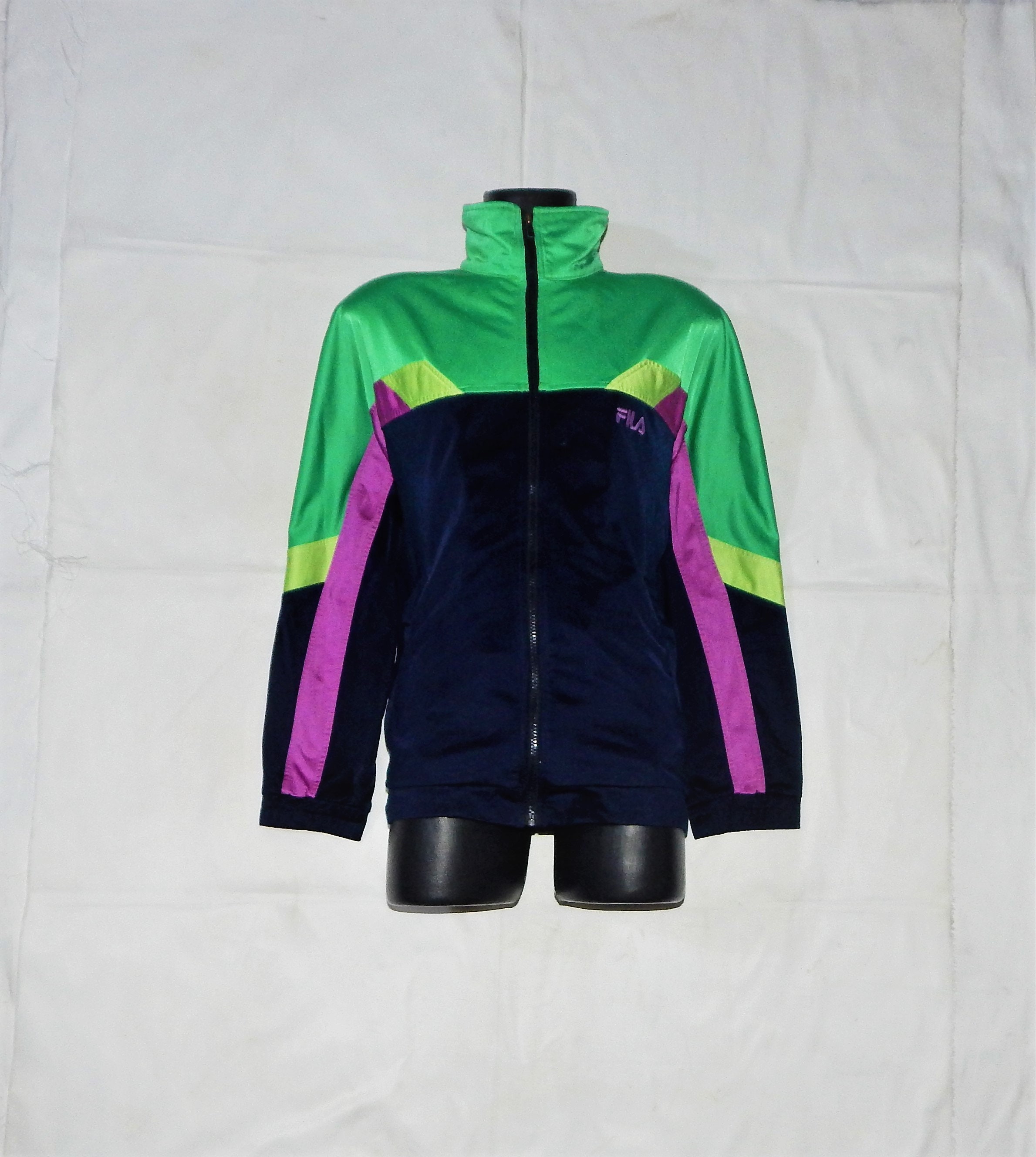 FILA RARE VINTAGE 90s Adults Tracksuit Top Jacket Label Size IT52 Uk 38 L us 42 Green Violet Blue Etsy