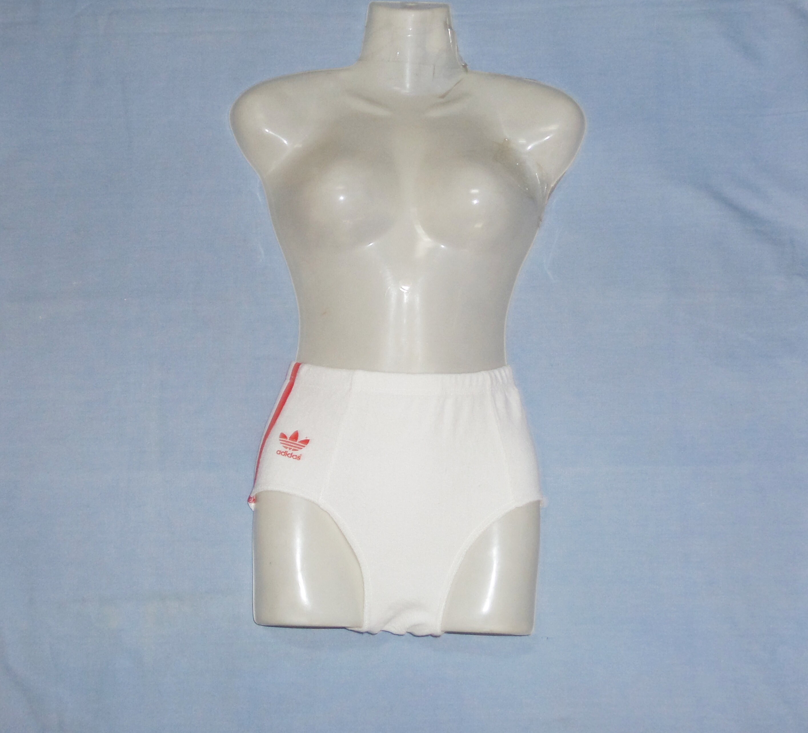 Image of Adidas Trefoils Vintage /S Rare Unworn Women's Athletics Running Shorts Panty. Size D, Uk, Us White /Red