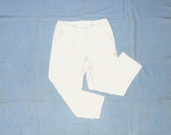 FILA Vintage 90s Women's Training Tracksuit High Waist Trouser. Label Size S. White