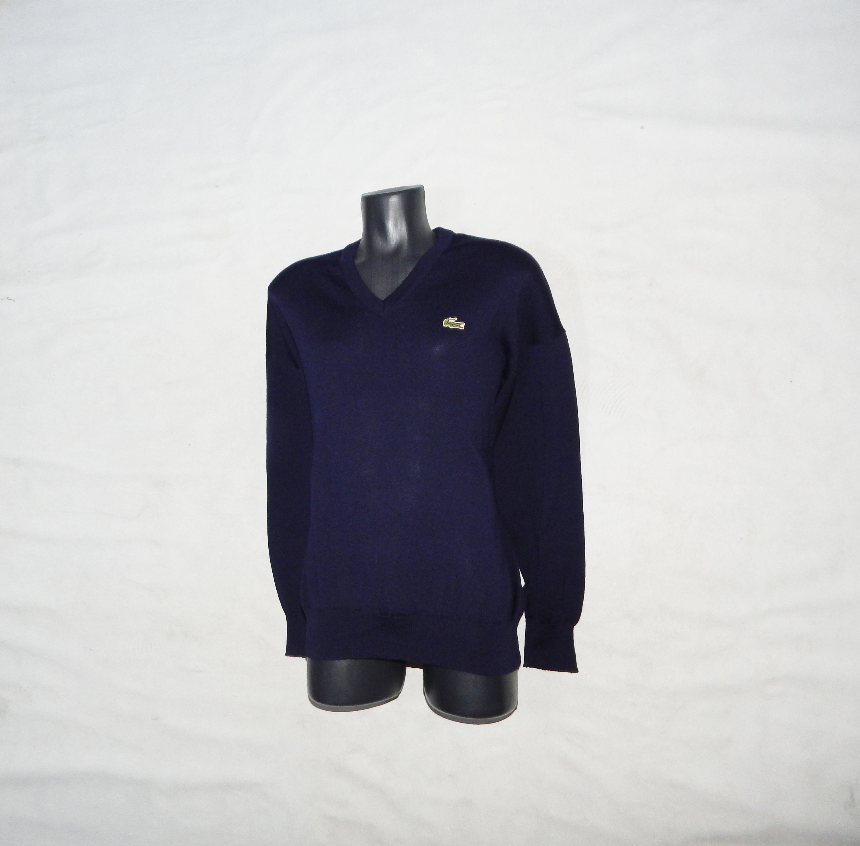 Lacoste navy clearance crew neck sweater