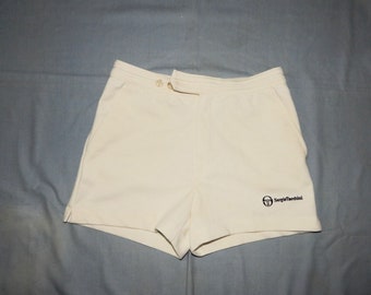 SERGIO TACCHINI Sampras Vintage 90s Adults' Tennis Shorts . Label Size: It/D 44, Us 28. White, blue