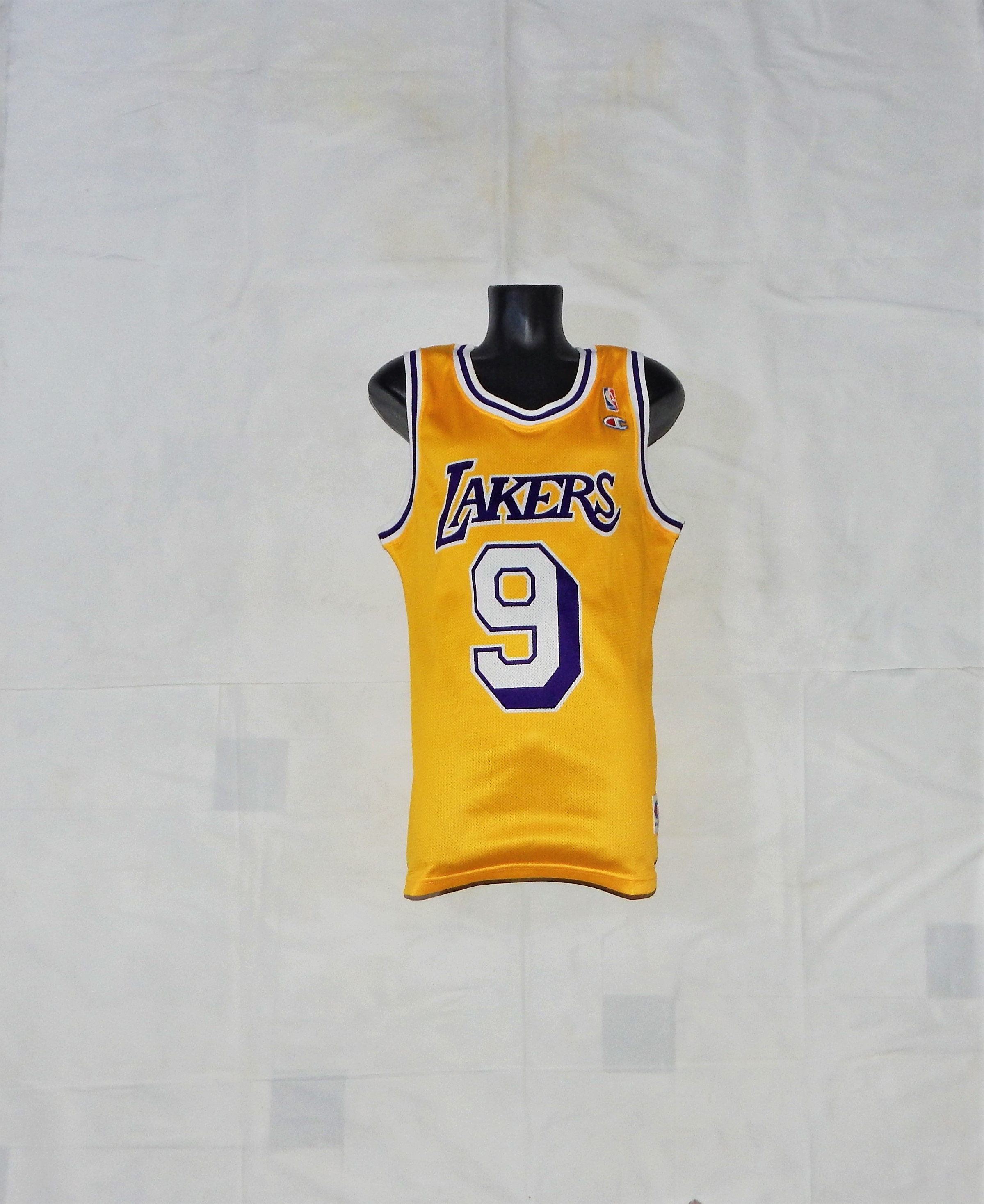 Rare Vintage 90s Los Angeles Lakers Nick Van Exel Champion NBA Jersey Sz 48