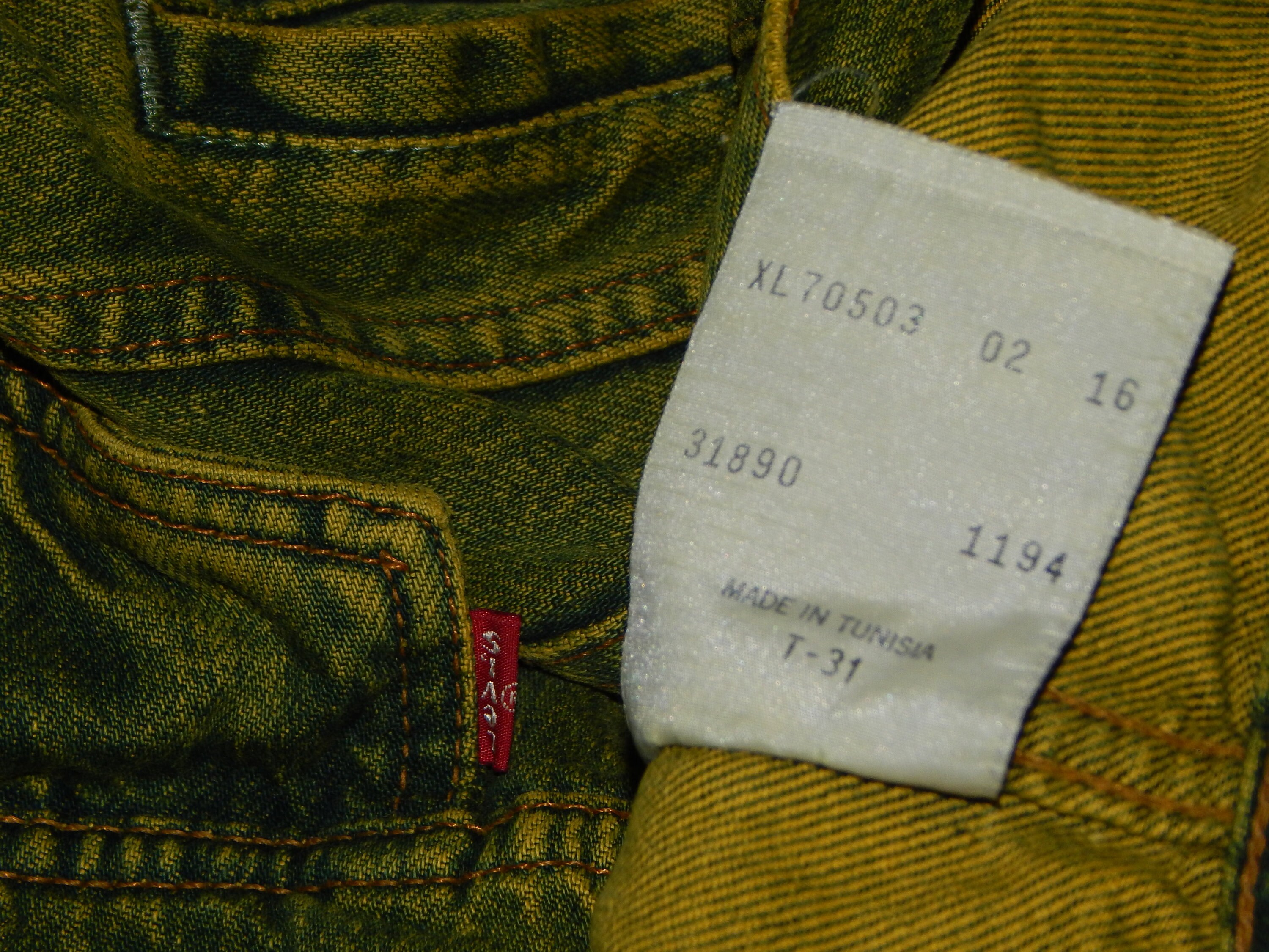 Levi's 75525-4891 Denim Jacket, Made in Canada, Men's Size XL cotton blue type Vintage Second Hand